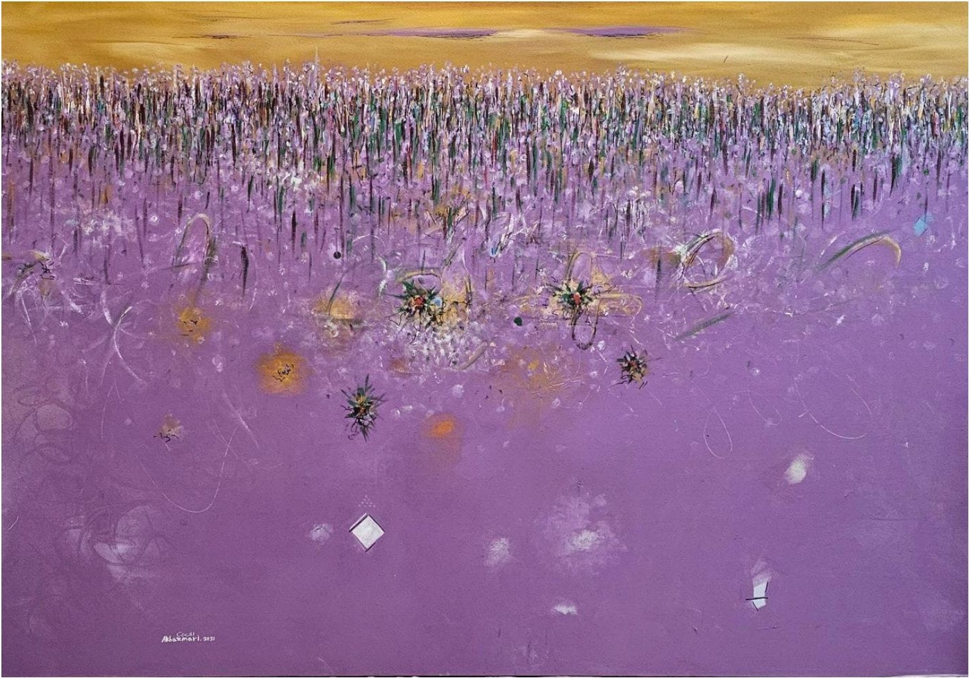 Ahmed Al Khazmari - Desert Blooms - Abstract Art