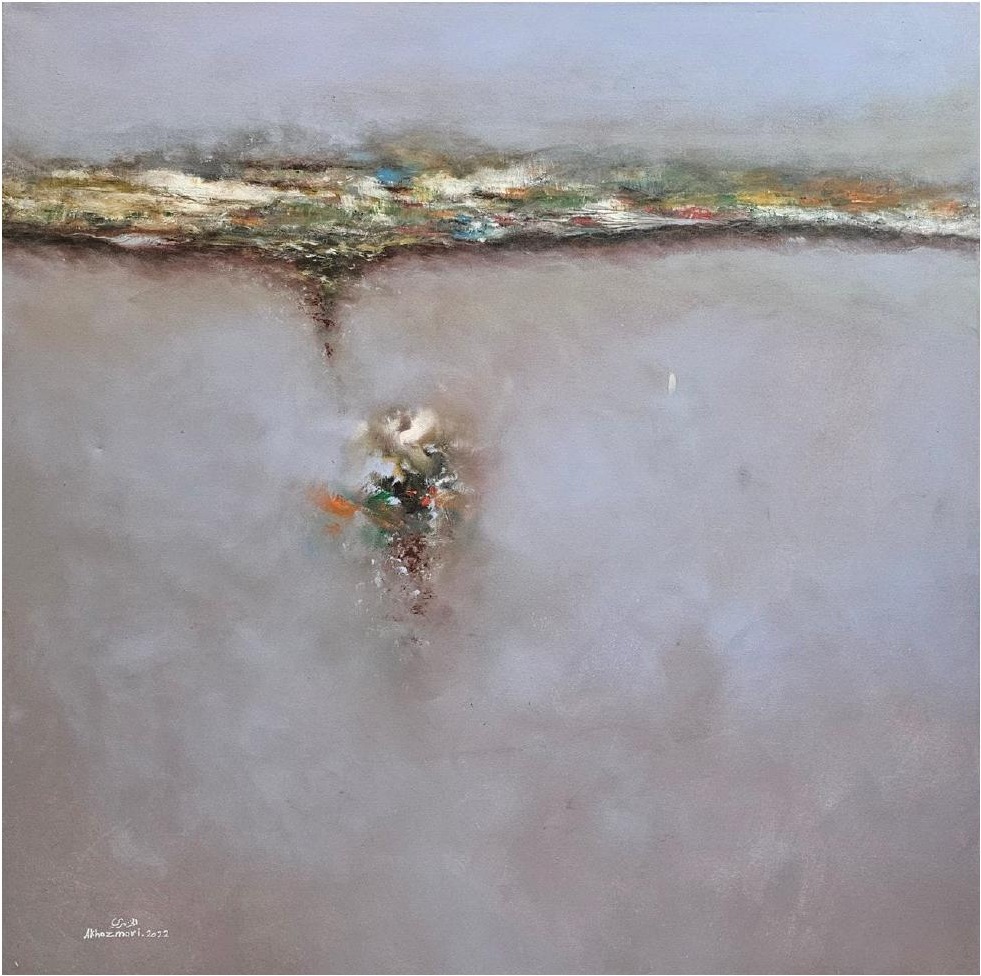 Ahmed Al Khazmari - Serene Reflections - Abstract Art