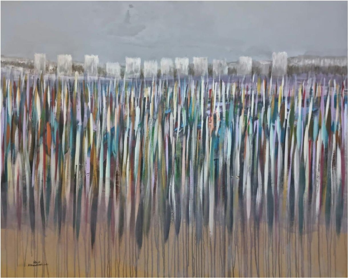 Ahmed Al Khazmari - Whispers of the Meadow - Abstract Art