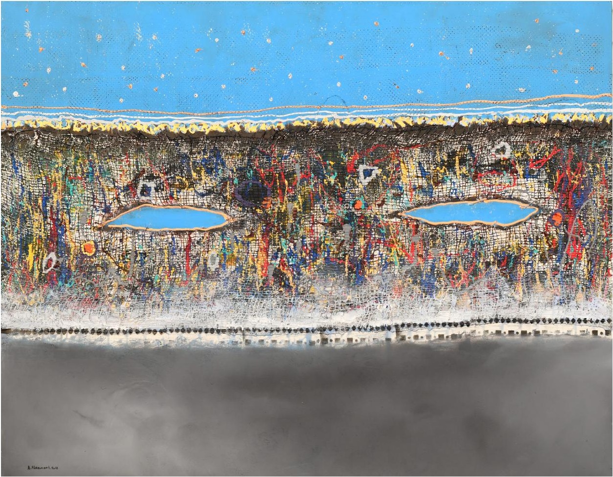 Ahmed Al Khazmari - Tapestry of Existence - Abstract Art