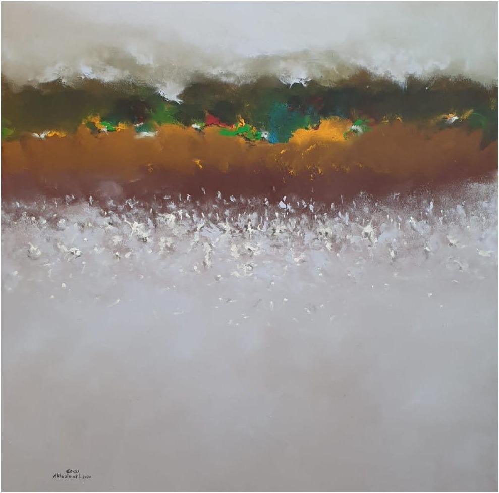 Ahmed Al Khazmari - Dawn's Embrace - Abstract Art