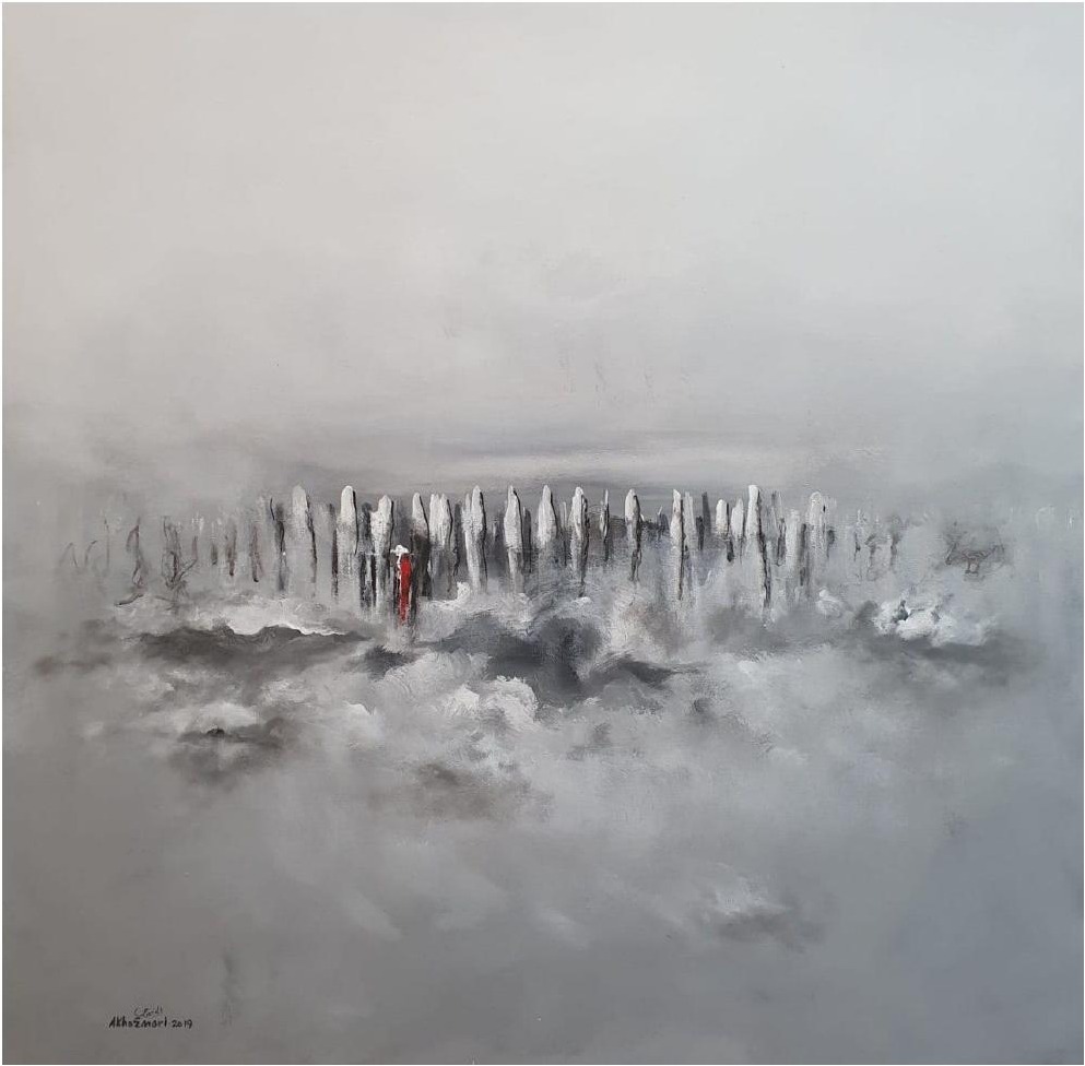 Ahmed Al Khazmari - Alone Amidst the Shadows - Abstract Art