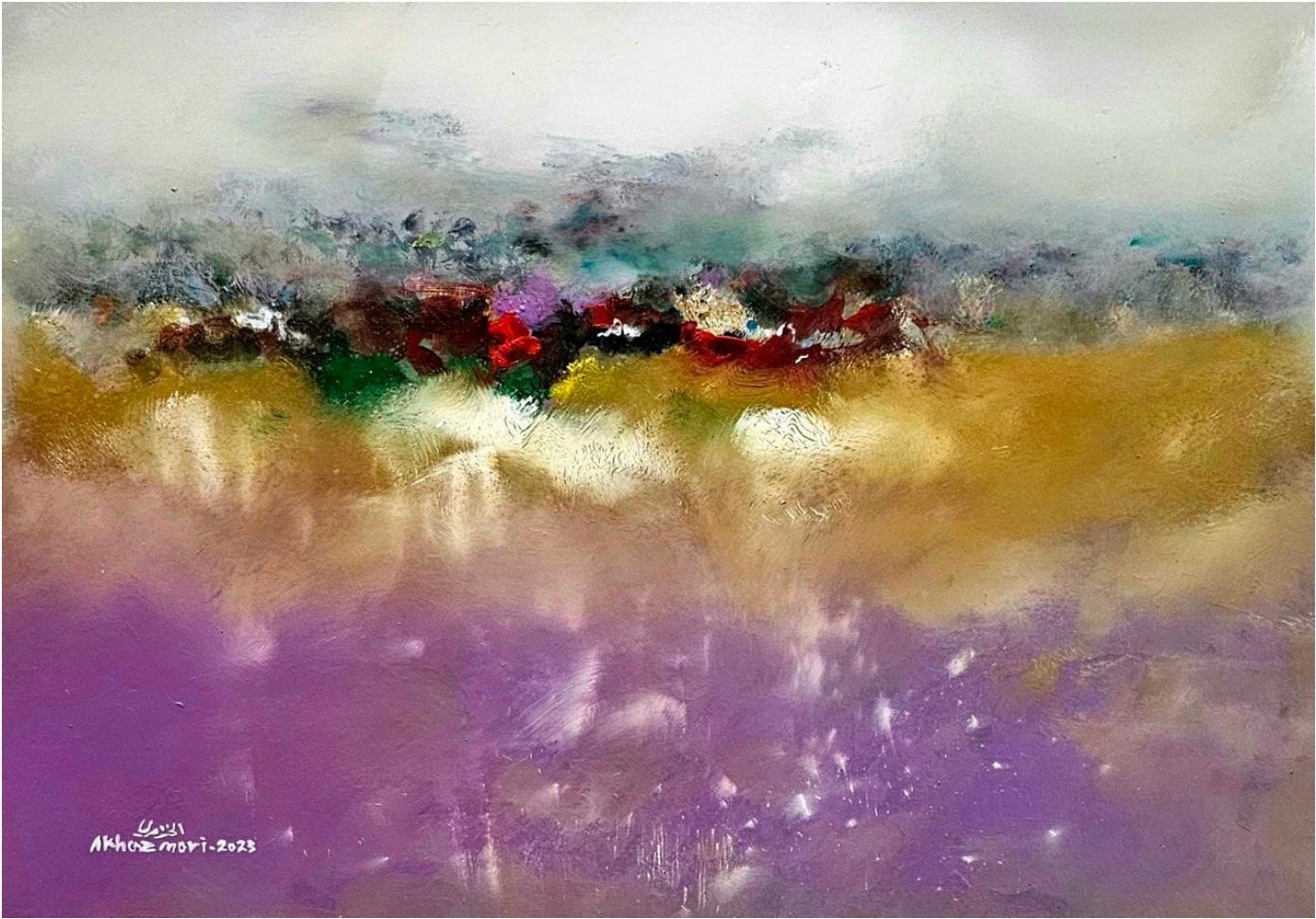 Ahmed Al Khazmari - The Gathering - Abstract Art