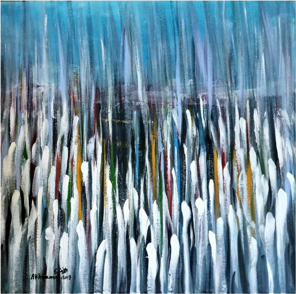 Ahmed Al Khazmari - Whispers of Serenity - Abstract Art