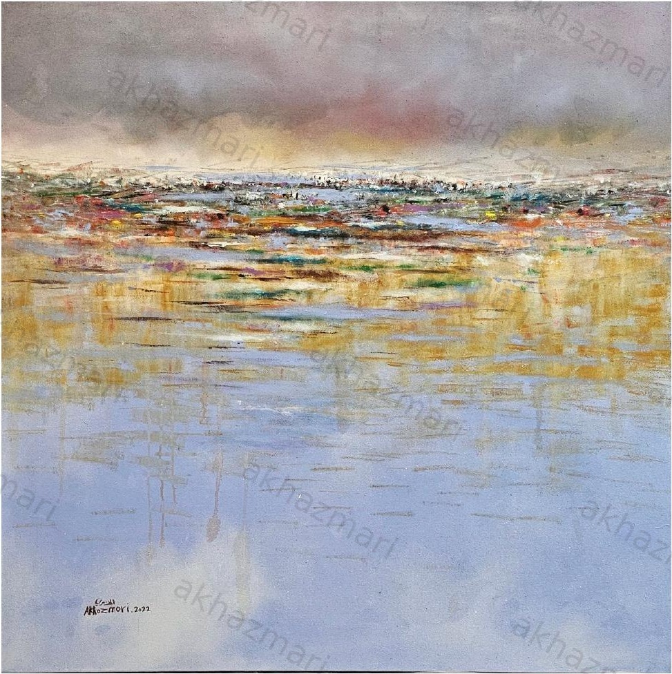 Ahmed Al Khazmari - Sunset Mirage - Abstract Art
