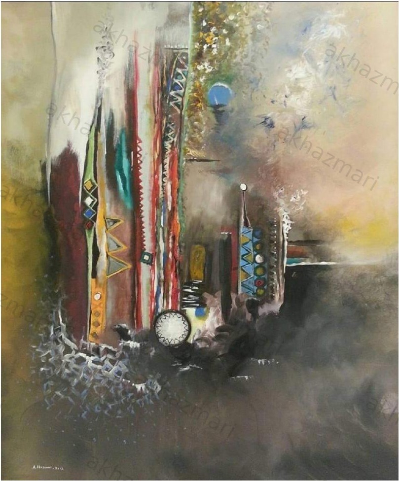 Ahmed Al Khazmari - Tapestry of Traditions - Abstract Art
