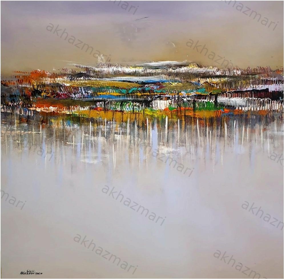 Ahmed Al Khazmari - Reflections of Serenity - Abstract Art