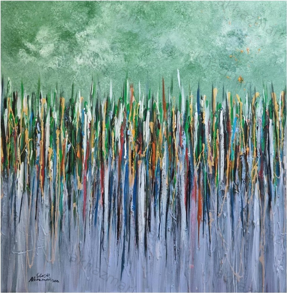 Ahmed Al Khazmari - Verdant Resurgence - Abstract Art