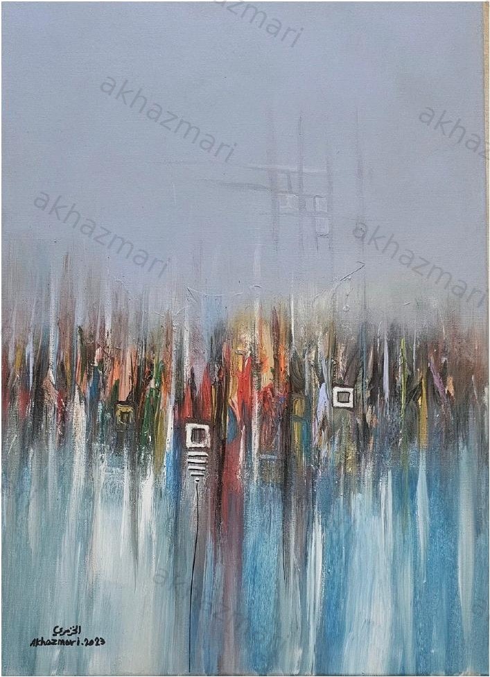 Ahmed Al Khazmari - Reflections of Tranquility - Abstract Art